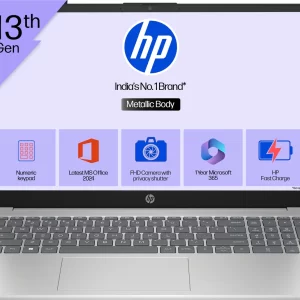 HP Leptop HP 15s Metal Intel Core i3 13th Gen 1315U - (8 GB/512 GB SSD/Windows 11 Home) 15-hr0005TU Thin and Light Laptop